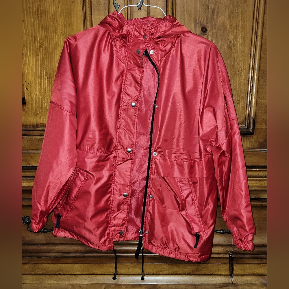 NWT, Beverly Hills Polo Club red windbreaker, size medium